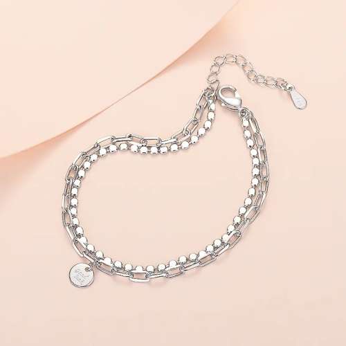 925 Silver Double Layer Bracelet