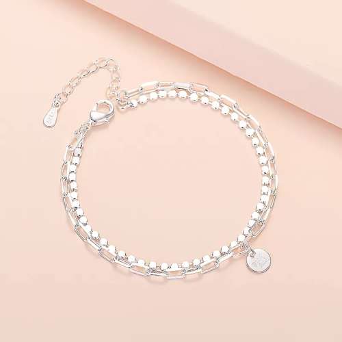 925 Silver Double Layer Bracelet