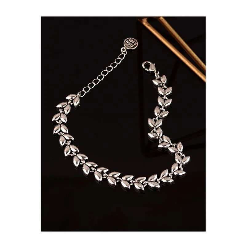 925 Silver Wheat Link Necklace and Bracelet