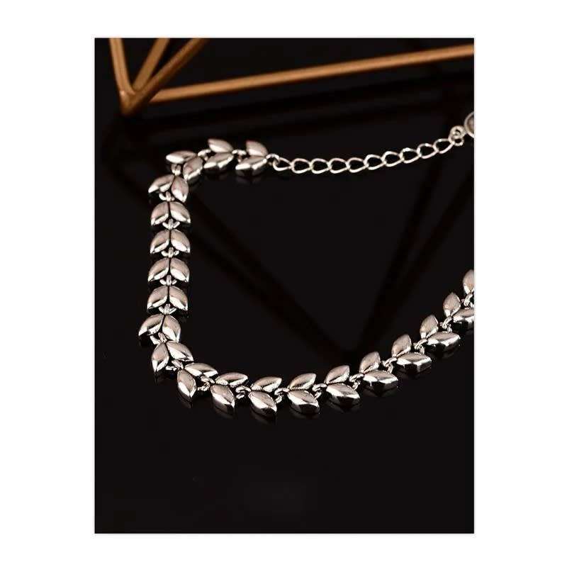 925 Silver Wheat Link Necklace and Bracelet