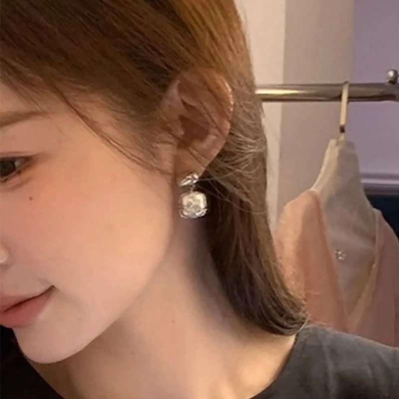 925 Silver Lava Pearl Earrings