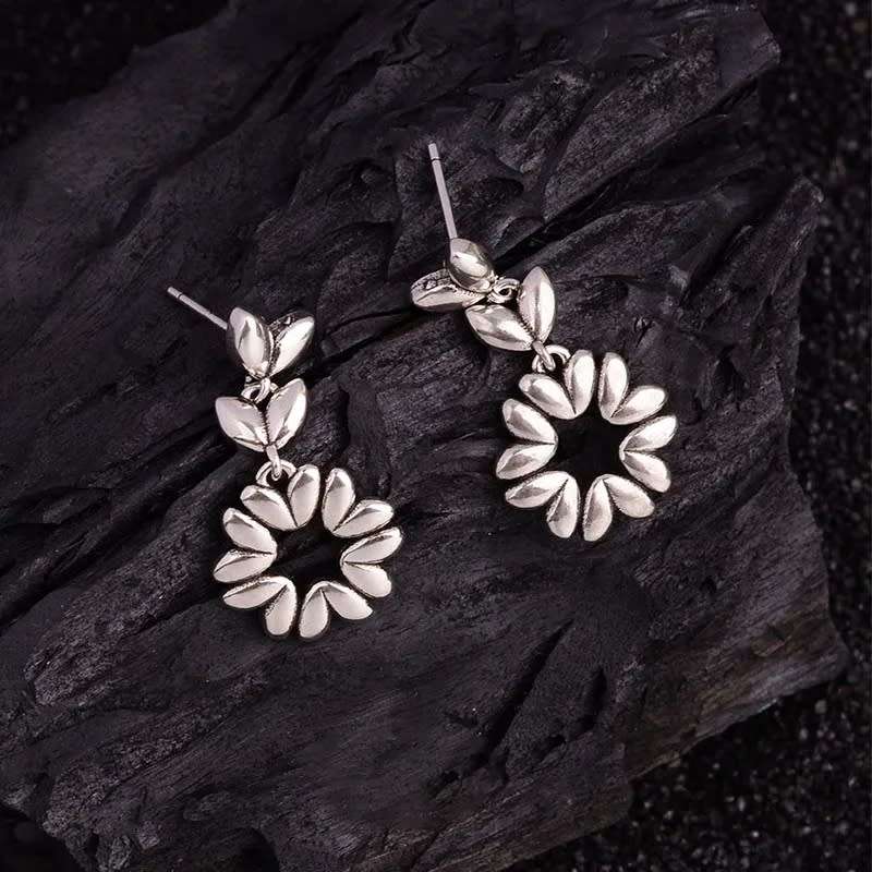 925 Silver Flower Earrings