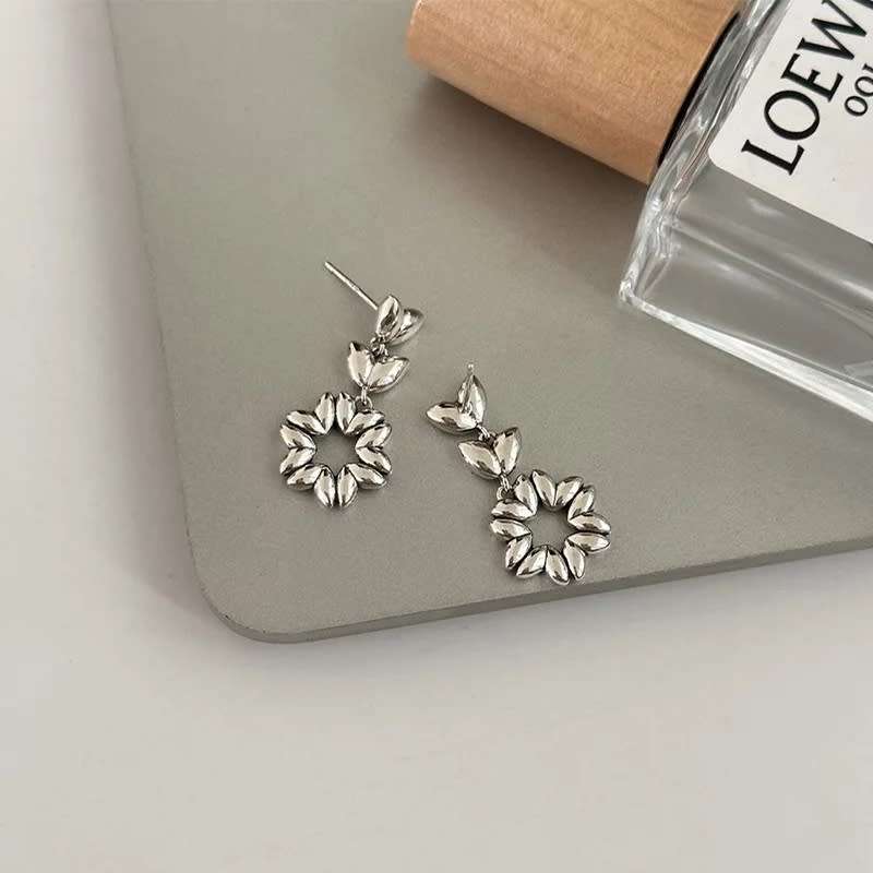 925 Silver Flower Earrings