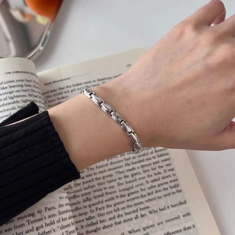 925 Silver Multicolour Stone Splicing Bracelet.