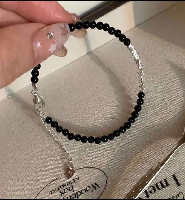 SPECIAL - 925 Silver and Agate Beads Bracelet.