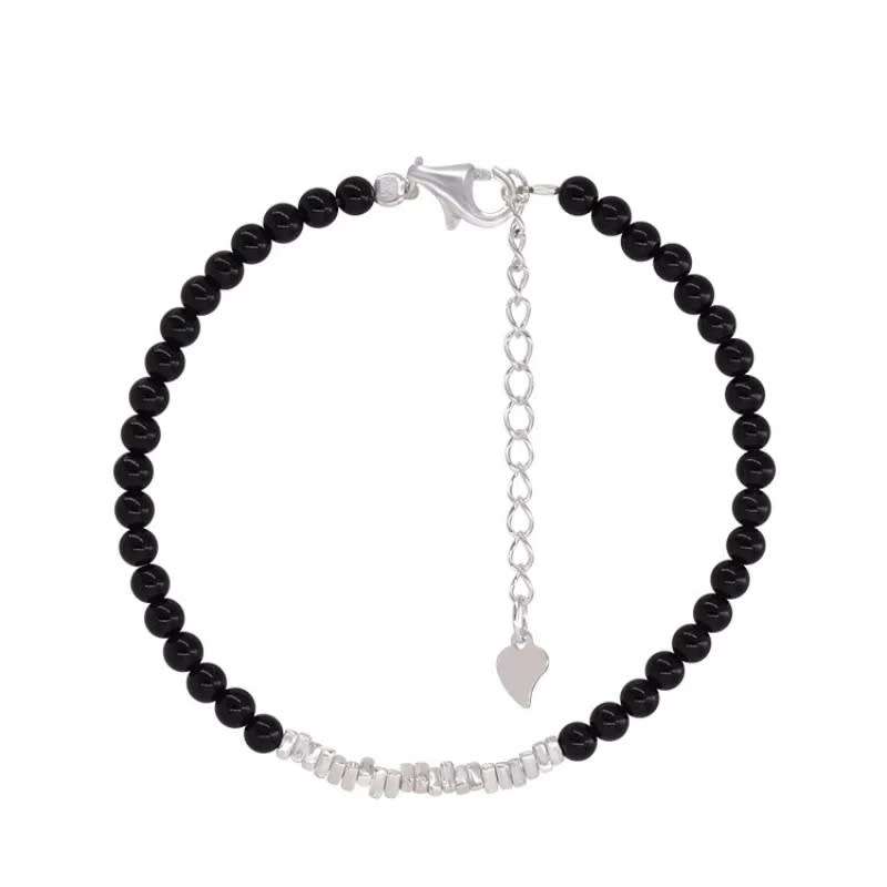 SPECIAL - 925 Silver and Agate Beads Bracelet.
