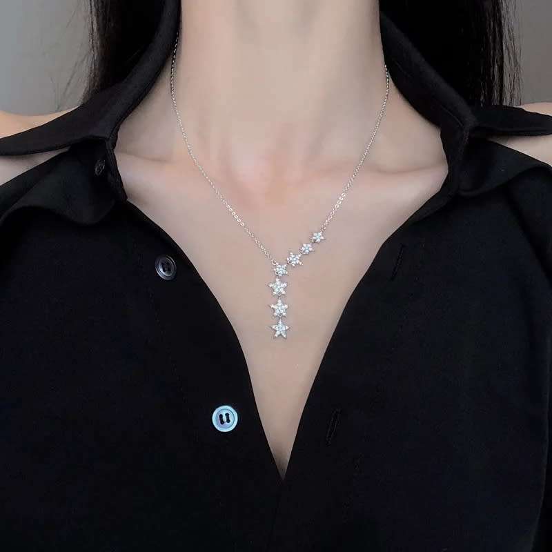 925 Silver Stars Necklace