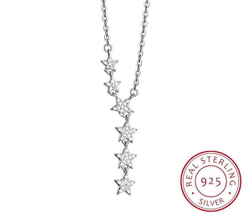 925 Silver Stars Necklace