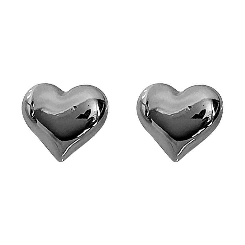 925 Silver Heart Stud Earrings