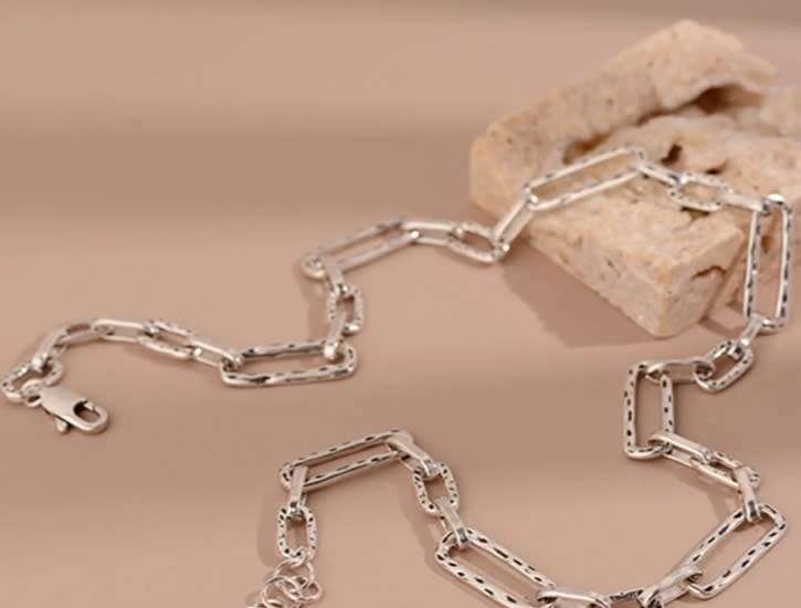 925 Silver Rectangle Necklace