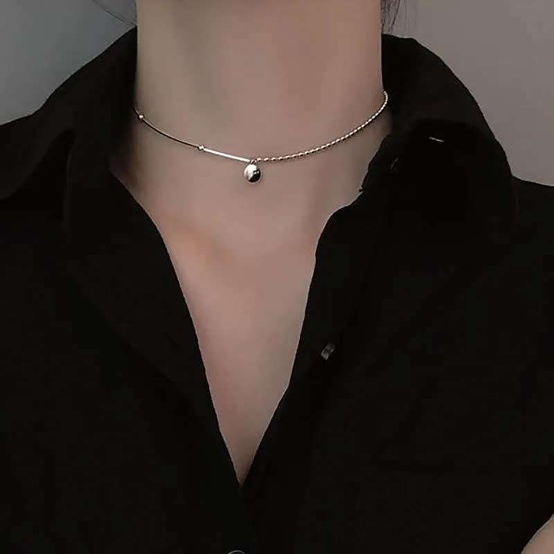 925 Silver Lucky Choker Necklace