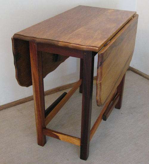 Kiaat / Imbuia Drop-Leaf Table