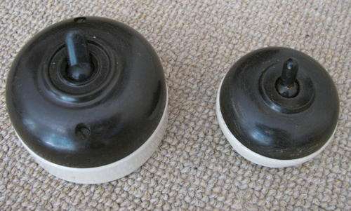 Pair Bakelite Light Switches