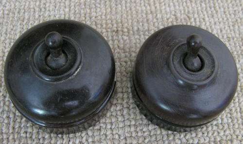Pair Bakelite Light Switches