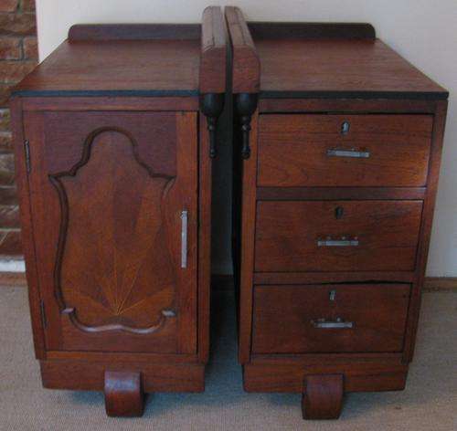 Art Deco Teak Bedside Cabinets