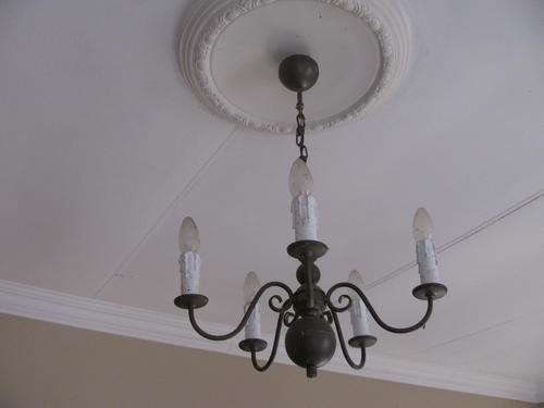 5-Arm Brass Chandelier