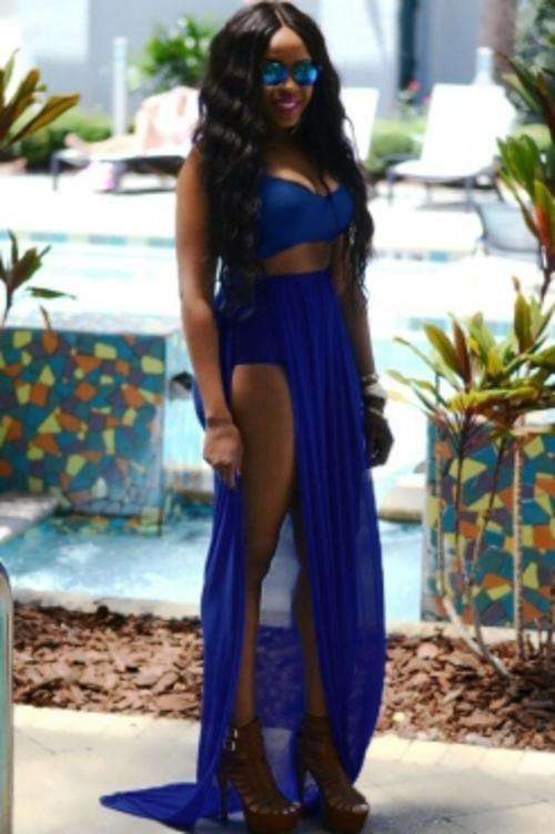 Royal Blue Cleopatra Skirt Set