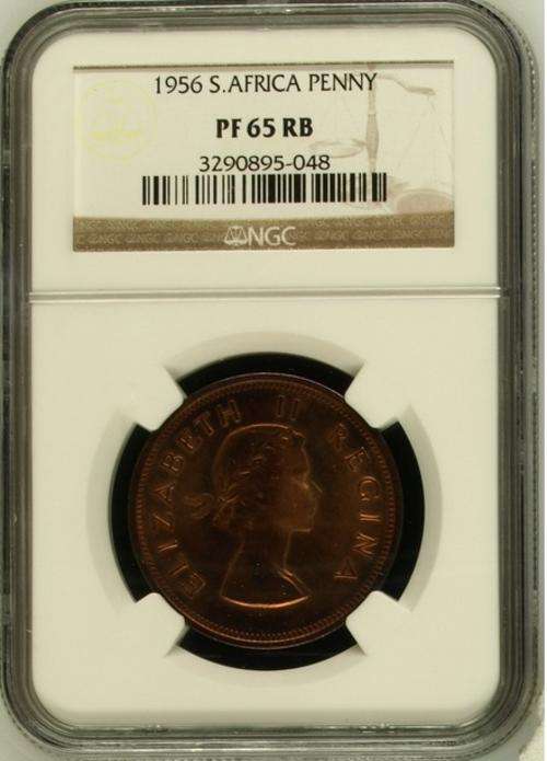 1956 S.Africa penny PF 65 RB