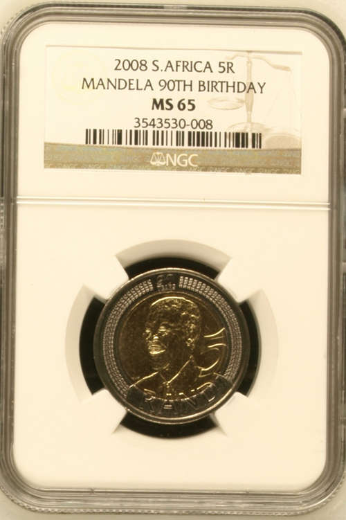 2008 R5 Mandela birthday MS65