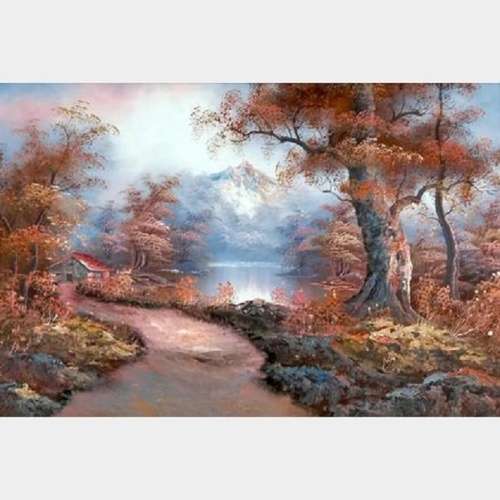 M Scott oil on board framed winter forest/Michael scott Canada
