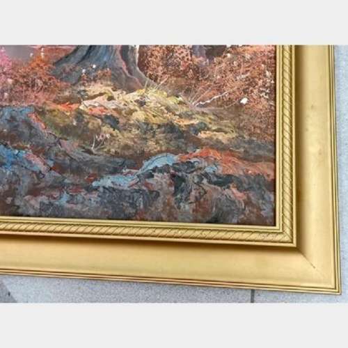 M Scott oil on board framed winter forest/Michael scott Canada