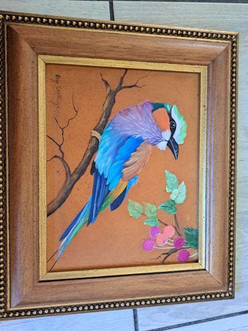 Elize oosthuizen oil painting framed birds