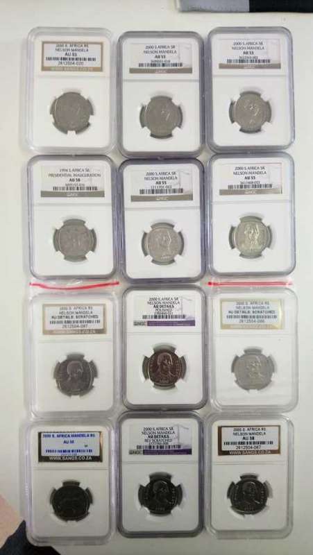 12 x 2000 Mandela Smiley R5 Coins