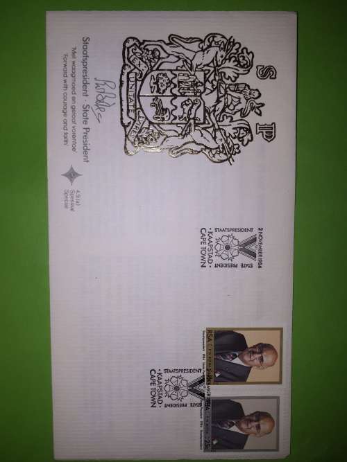 PW BOTHA and BJ VORSTER FDC ( signed )