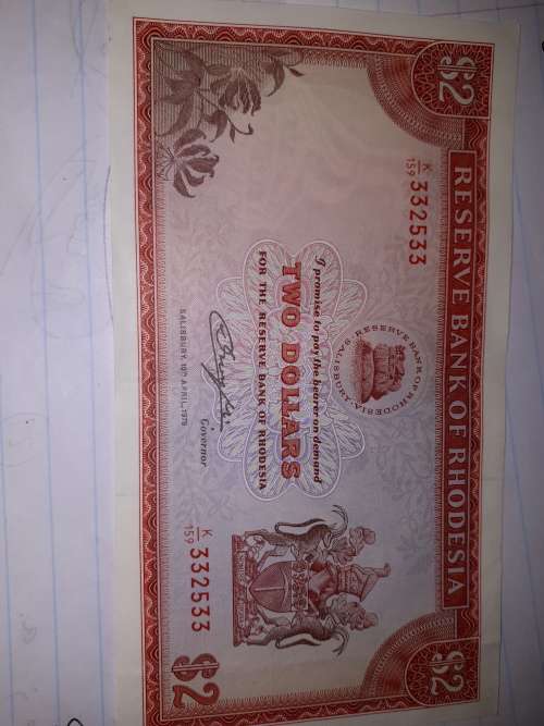 1979 rhodesia two dollar ( EF + )