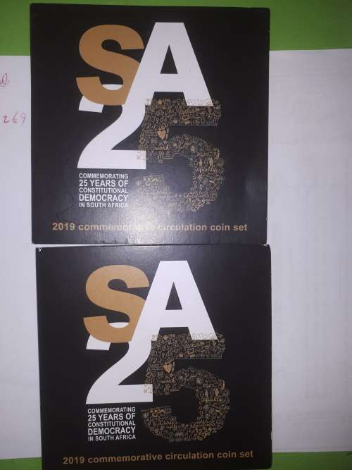 25 yrs of democracy coin collection folder  ( 2 available ) ( price per folder )