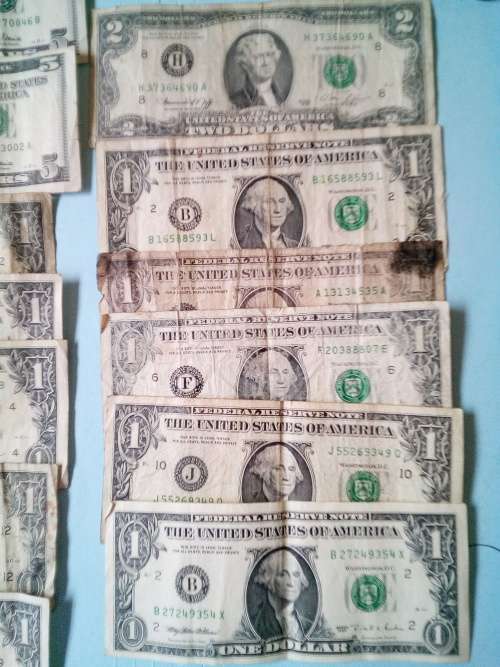 USA Dollar notes ( $1, $2 and $5 )