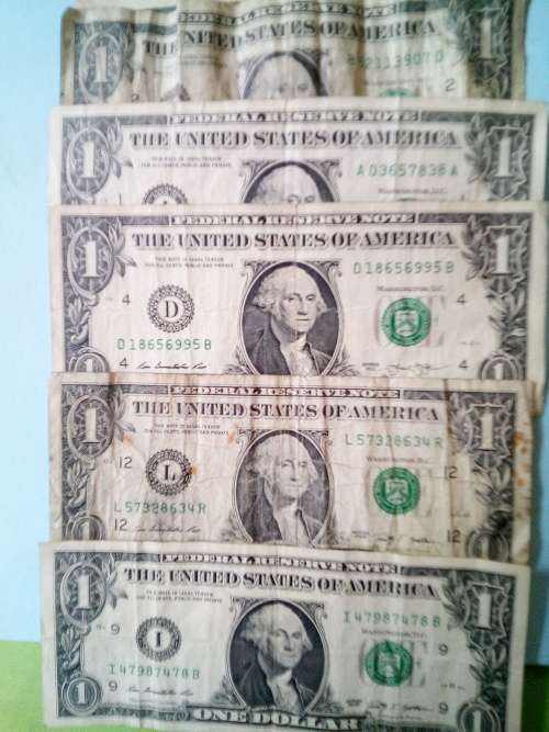 USA Dollar notes ( $1, $2 and $5 )