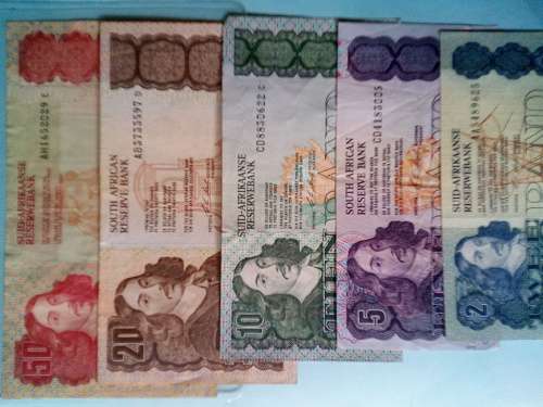 CL STALS set of notes ( van Riebeeck watermark )