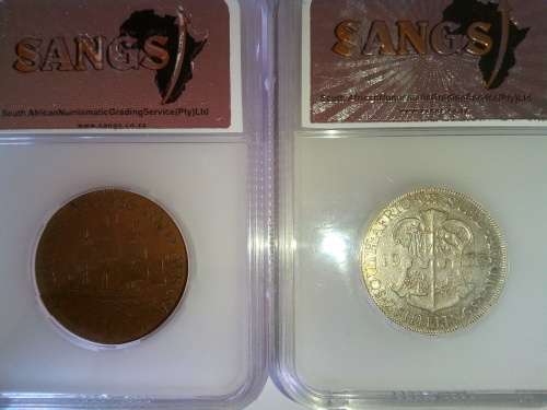 1933 and 1936 SA coins  ( 1 each ) ( sell as lot )