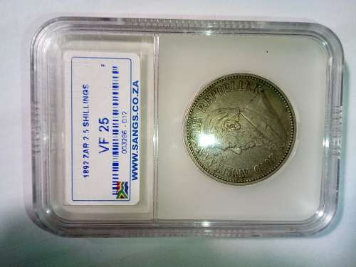 1892 ZAR 2.5 shilling coin ( Vf 25 )