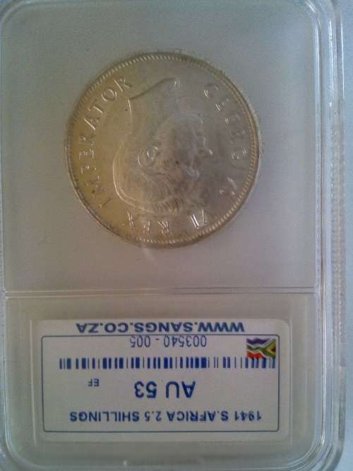 1941 1shilling and 2.5 shilling ( Graded ) ( UNC )