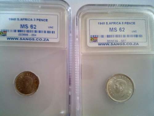 1948  3p  and  6p  (GRADED MS 62 )