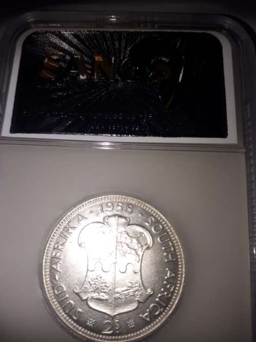 1958  1 shilling and  2shilling coins ( MS GRADING )