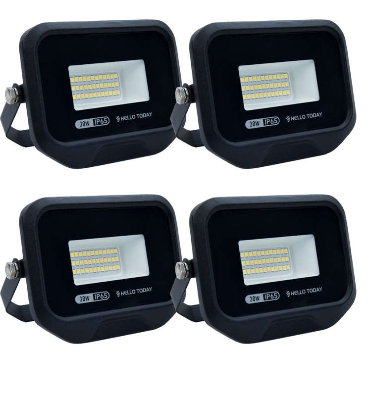 4 Pack 30W LED Flood Light Outdoor IP65 Waterproof Super Bright Lights