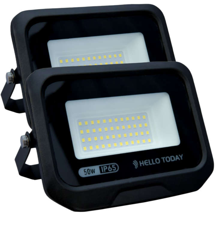 50W LED Flood Light Outdoor IP65 Waterproof Super Bright Lights - 2 Pack