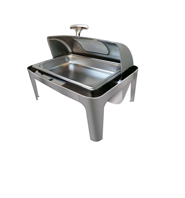 Rectangular Chafing Dish with Window - Stainless Steel