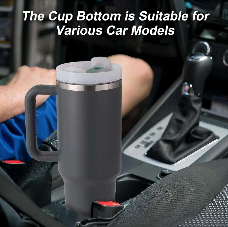 1.2L Tumbler with Handle Straw Lid, Stainless Steel Travel Mug - Ash Grey