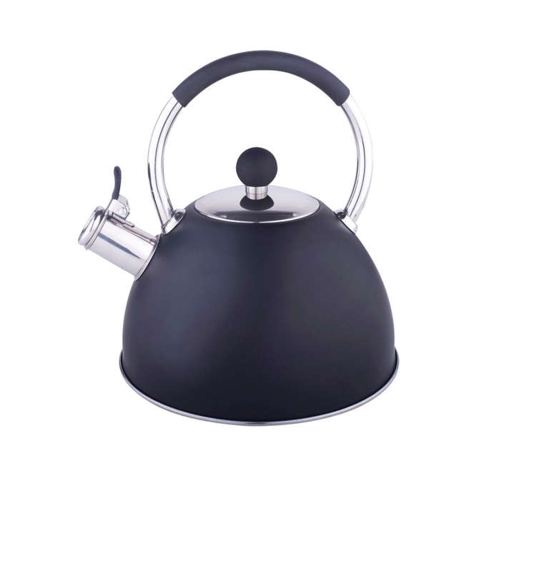 Unique Color Stainless Steel Kitchen Whistle Stove Top Kettle - 3Ltr - Coal Black