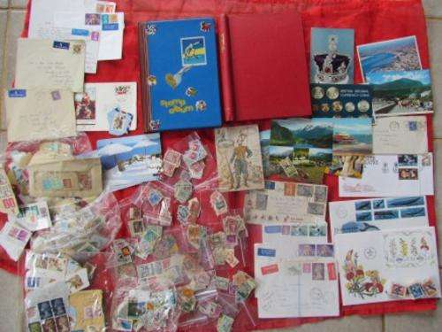WORLD COLLECTION - 2 X Albums + STAMPS + GB + postage etc - see pics!