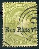 "TRANSVAAL 1882 SACC 173 FINE USED"
