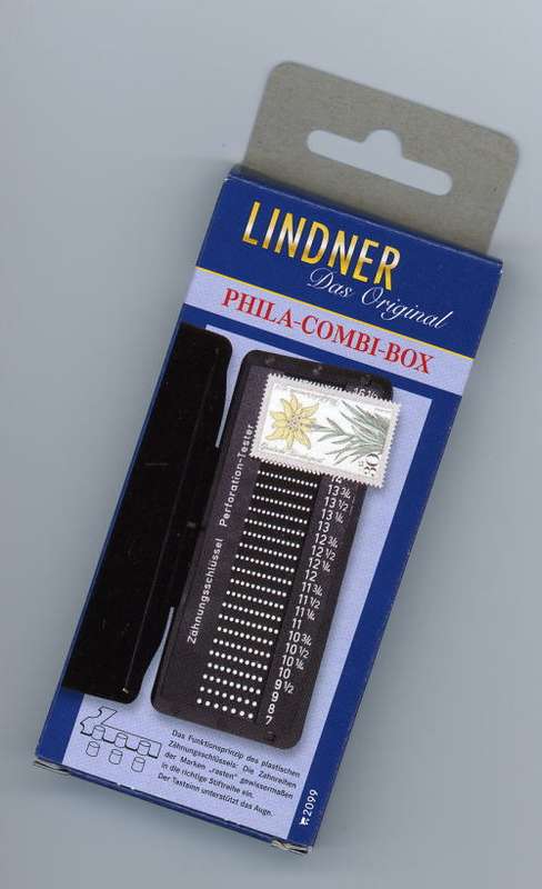 STAMP PERFORATION TESTER, PHILA Combi Box by Lindner