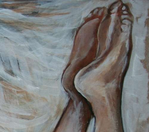Beautiful!!!*ORIGINAL Stella Pelser (1970-) "Figure Study - A Prayer" 400x300x6mm