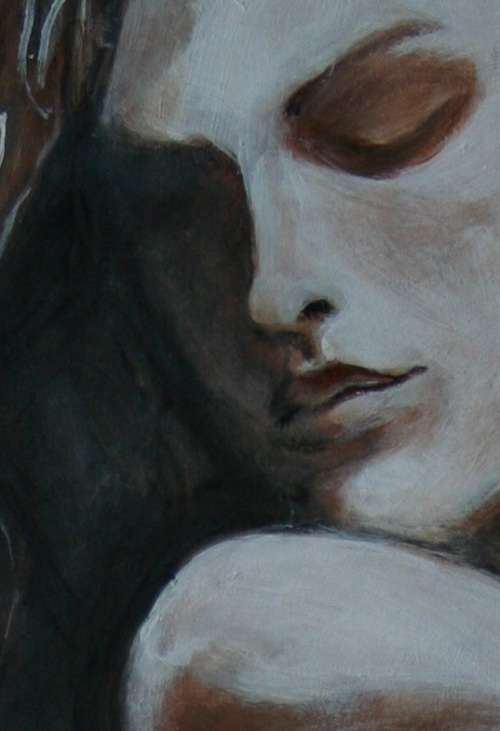 Beautiful!!!*ORIGINAL Anni Brand (1970-) "Arum Lily"  610 x 455 x 3mm