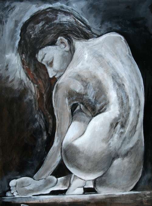 MUST SEE! **Original Annie Brand (1970-) "Vuur en Vlam - Refleksies" 400 x 300 x 6mm