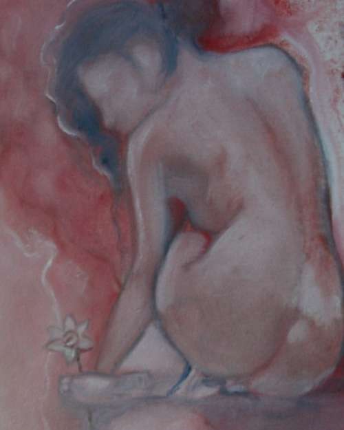 Stunning beautiful! *Original Stella Pelser (1970-) "Soft - Nude" 455x360mm ,Oil on Artist Canvas